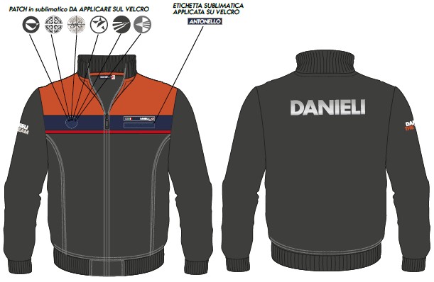 Felpa con zip intera Cantieri